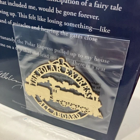 The Polar Express Hardcover Book with keepsake ornament (nwt) - Picture 4 of 5